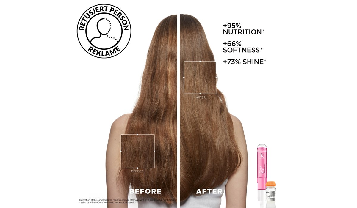 Fusio dose Norway Brown Hair Before After